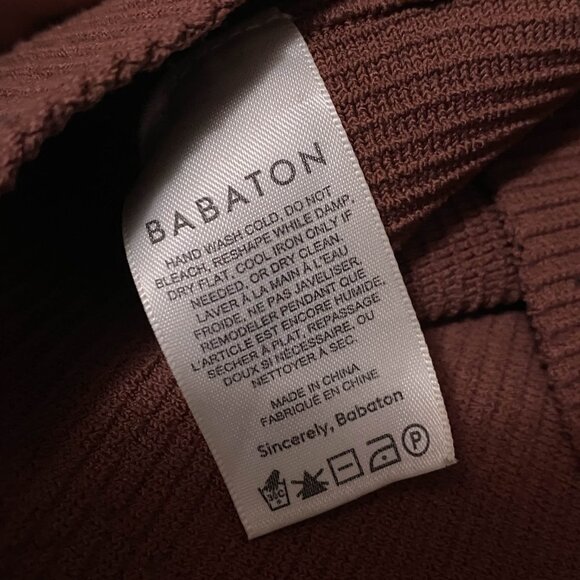 Babaton SCULPT KNIT BACKLESS HALTER TOP in Sundried Red - Picture 6 of 7